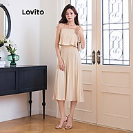 Vestido Plissado Casual Lovito L109MD205 – Elegante e Confortável - imagem 2