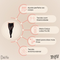 Meia Calça Trifil Fio 80 Plus Size: Grossa, Opaca e Confortável - imagem 2