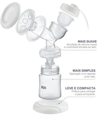 NUK Bomba Elétrica Comfort Single Branco - Extração Confortável e Natural - imagem 3