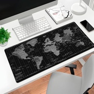 Mouse Pad Gamer Profissional Grande Confortavél Anti Derrapante 90x40 - Mapa Mundi Preto - imagem 3