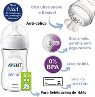 Mamadeiras Pétala 125ml + 260ml Transparente - Duplo Pack Confortável e Seguro - imagem 4