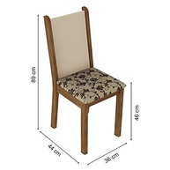 Kit com 4 Cadeiras de Jantar Rustic - Design Moderno e Conforto para sua Sala de Jantar - imagem 3