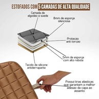 Kit Automotivo Conforto Premium: Capas de Banco Suede e Tapetes Porta-Copos (Marrom) - imagem 4
