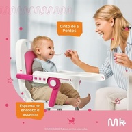 Cadeira de Alimentação Berry 3 em 1 Azul Multikids Baby - Conforto e Segurança em Qualquer Lugar - imagem 3