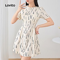 Vestido Lovito Geométrico Casual: Elegância com Conforto - imagem 2