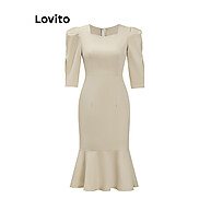 Vestido Elegante Plissado Lovito: Estilo Sereia com Conforto - imagem 2