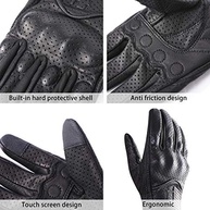 Luvas de Couro Masculinas Harssidanzar GM028: Proteção, Conforto e Tecnologia Touchscreen para Motociclistas - imagem 3
