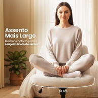 Cadeira de Escritório DT3 Dolly Criss Cross Cosy Chair – Conforto Ergonômico Extra Grande (PU, Cream) - imagem 4