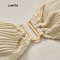 Lovito Blusa Casual Lisa com Botões - Estilo Boho e Conforto - imagem 2