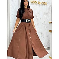 Vestido Evangelico Chamise com Botões: Elegância e Conforto - imagem 5