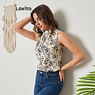 Regata Lovito Plissada com Botões: Estilo Casual e Conforto - imagem 2