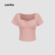 Camisa Rosa Franzida Lovito: Estilo Casual e Conforto - imagem 2