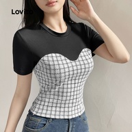 Camiseta Gingham Lovito: Estilo Casual e Conforto - imagem 2