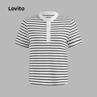 Camiseta Listrada Lovito: Estilo Casual e Conforto - imagem 2