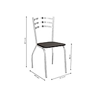 Cadeira Sala de Jantar Portugal 2C007CR – Elegância Cromada e Conforto - imagem 2