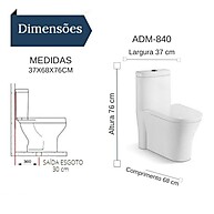 Vaso Sanitário Adamas ADM840: Economia e Conforto - imagem 2