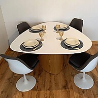 Mesa de Jantar Orgânica 120x125cm: Elegância e Conforto - imagem 2