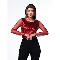 Maiô Body Manga Longa Aveludado - AB0124: Elegância e Conforto - imagem 1