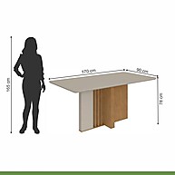 Mesa de Jantar 170cm Astrid: Elegância e Conforto - imagem 2