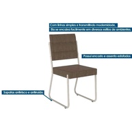 Kit 4 Cadeiras de Jantar Carraro: Elegância e Conforto - imagem 2