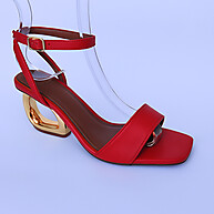 Sandália Feminina com Salto Metalizado 6 cm – Elegância e Conforto - imagem 1