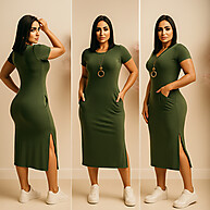 Vestido Evangélico com Fenda: Elegância e Conforto - imagem 1