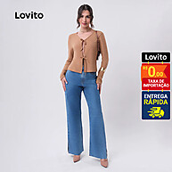 Lovito Blusa Manga Longa com Laços Frontais – Elegância e Conforto - imagem 2