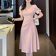 Vestido Rosa Plissado Lovito: Elegância e Conforto - imagem 2