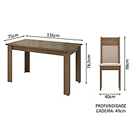Sala de Jantar Completa Dora Madesa: Elegância e Conforto - imagem 2
