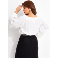 Blusa Crepe Branco Quintess: Elegância e Conforto - imagem 2