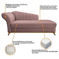 Diva Recamier Vanessa 160cm Rosê: Elegância e Conforto - imagem 2