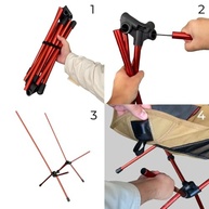 Cadeira BASK Portátil Extra Grande em Alumínio e Oxford – Conforto Premium para Camping, Praia e Lazer, Suporta até 150kg (Azul Escuro) - imagem 5