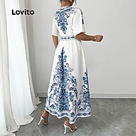 Vestido Boho Azul e Branco: Estilo e Conforto - imagem 2