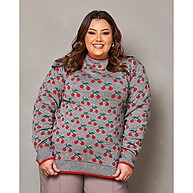 Blusa Tricot Plus Size Cereja: Estilo e Conforto! - imagem 1
