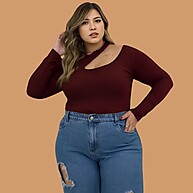Blusa Plus Size Choker: Estilo e Conforto! - imagem 2