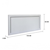 Cabeceira Casal Reta Luxo 140x60 com Tachas Fumê - Estilo e Conforto - imagem 2