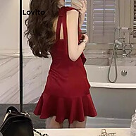 Vestido Lovito Assimétrico Casual Liso – Estilo e Conforto - imagem 2