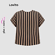 Blusa Plus Size Listrada Assimétrica Lovito – Estilo e Conforto - imagem 2