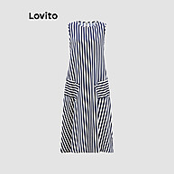 Vestido Casual Listrado com Bolso Lovito: Estilo e Conforto - imagem 2