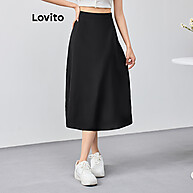 Saia Casual com Fenda Frontal Lovito – Estilo e Conforto - imagem 2