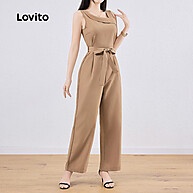 Macacão Elegante com Gravata Frontal Lovito - Estilo e Conforto - imagem 2