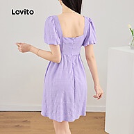 Vestido Casual Plissado para Mulheres Lovito – Estilo e Conforto - imagem 2