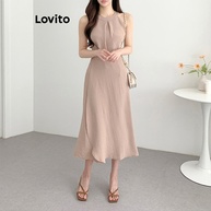 Vestido Boho Assimétrico Plissado Lovito: Estilo e Conforto - imagem 2