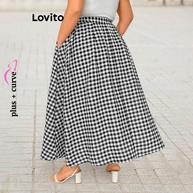Saia Xadrez Plus Size Lovito: Estilo e Conforto! - imagem 2