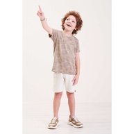 Camiseta Infantil Menino Estampada Elian Marrom - Estilo e Conforto - imagem 2