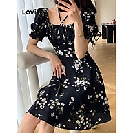 Vestido Casual com Flores Ditsy Preto – Estilo e Conforto - imagem 2