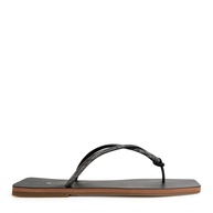 Rasteira Preto com Strass e Bico Quadrado - Estilo e Conforto - imagem 2