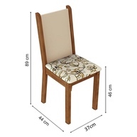 Kit 6 Cadeiras de Jantar Madesa 4291 Rustic: Estilo e Conforto - imagem 2