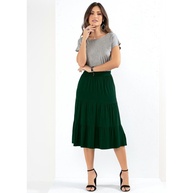 Saia Midi Verde: Estilo e Conforto! - imagem 2