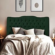 Cabeceira Queen 160cm Dunas em Veludo Verde - Estilo e Conforto - imagem 2
